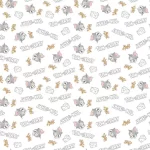 TOM AND JERRY, VINYL FABRIC TEXTILE Wall Mural in Different Texture, Code WB2103. It is produced as ONE PIECE WITHOUT JOINT.