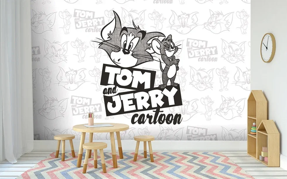 CODE WB2105 | TOM AND JERRY MURAL WALLPAPER