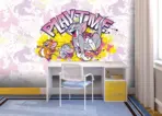 TOM AND JERRY, VINYL FABRIC TEXTILE Wall Mural in Different Texture, Code WB2106. It is produced as ONE PIECE WITHOUT JOINT. - Image 2