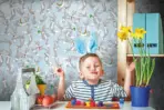LOONEY TUNES, VINYL FABRIC TEXTILE Wall Mural in Different Texture, Code WB2107. It is produced as ONE PIECE WITHOUT JOINT. - Image 2