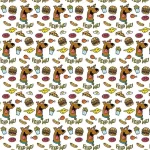 SCOOBY DOO, VINYL FABRIC TEXTILE Wall Mural in Different Texture, Code WB2117. It is produced as ONE PIECE WITHOUT JOINT.