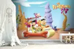 THE FLINTSTONES MURAL WALLPAPER, Available in Various Paper Texture, Code WB2119. 105 CM WIDE ROLL PANELS. - Image 2