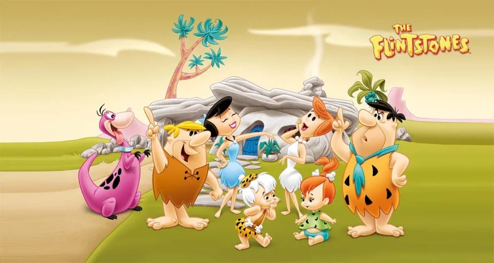 CODE WB2120 | THE FLINTSTONES MURAL WALLPAPER - Image 2