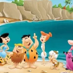 THE FLINTSTONES, VINYL FABRIC TEXTILE Wall Mural in Different Texture, Code WB2121. It is produced as ONE PIECE WITHOUT JOINT.