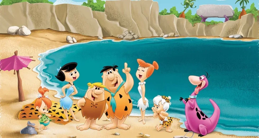 CODE WB2121 | THE FLINTSTONES MURAL WALLPAPER - Image 2