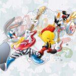 LOONEY TUNES, VINYL FABRIC TEXTILE Wall Mural in Different Texture, Code WB2123. It is produced as ONE PIECE WITHOUT JOINT.