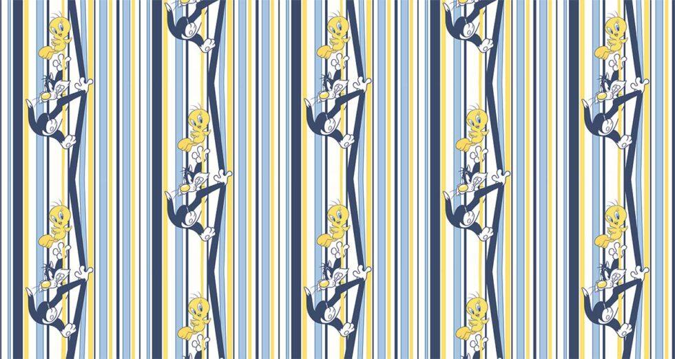 LOONEY TUNES MURAL WALLPAPER, Available in Various Paper Texture, Code WB2129. 105 CM WIDE ROLL PANELS.