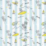 LOONEY TUNES, VINYL FABRIC TEXTILE Wall Mural in Different Texture, Code WB2143. It is produced as ONE PIECE WITHOUT JOINT.