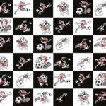 LOONEY TUNES, VINYL FABRIC TEXTILE Wall Mural in Different Texture, Code WB2148. It is produced as ONE PIECE WITHOUT JOINT.