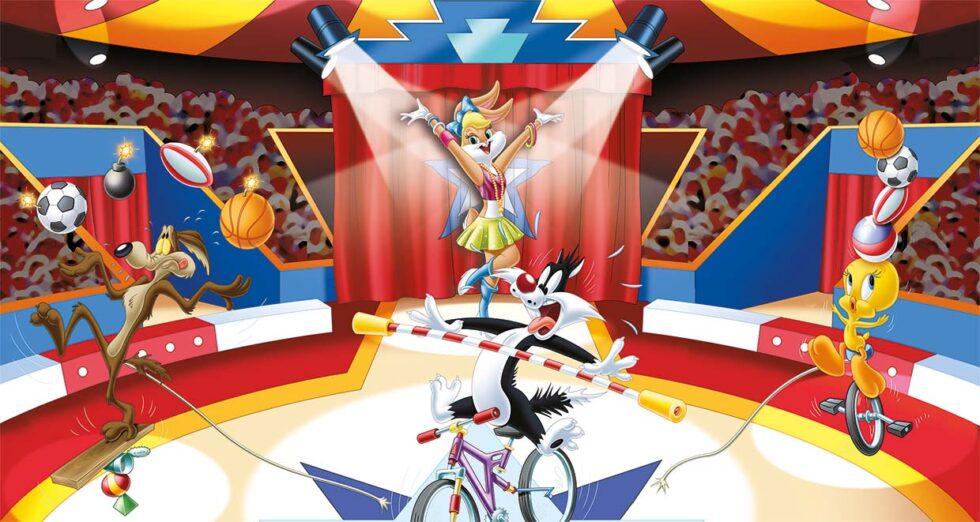 LOONEY TUNES MURAL WALLPAPER, Available in Various Paper Texture, Code WB2156. 105 CM WIDE ROLL PANELS.