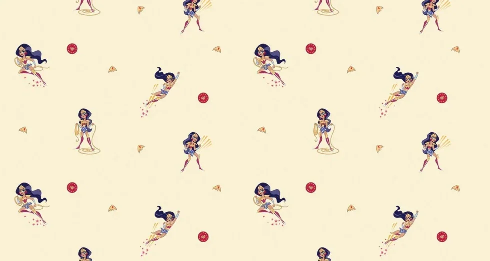 CODE WB2161 | WONDER WOMAN MURAL WALLPAPER - Image 2