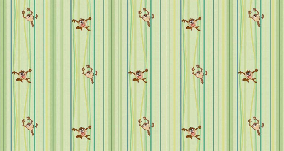 LOONEY TUNES, VINYL FABRIC TEXTILE Wall Mural in Different Texture, Code WB2164. It is produced as ONE PIECE WITHOUT JOINT.