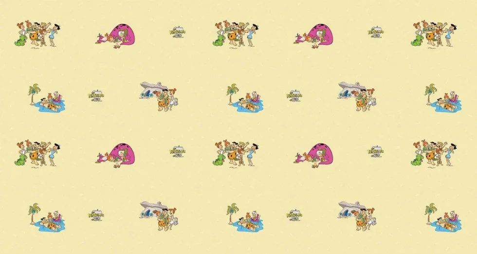 CODE WB2165 | THE FLINTSTONES MURAL WALLPAPER - Image 2