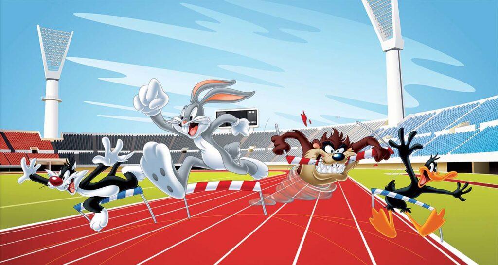 LOONEY TUNES MURAL WALLPAPER, Available in Various Paper Texture, Code WB2170. 105 CM WIDE ROLL PANELS.