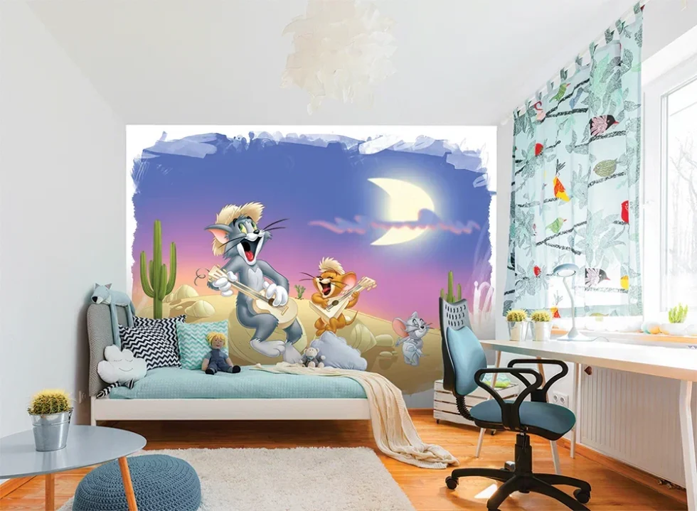 CODE WB2171 | TOM AND JERRY MURAL WALLPAPER