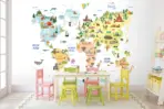 MAPS MURAL WALLPAPER, Available in Various Paper Texture, Code WB2173. 105 CM WIDE ROLL PANELS. - Image 2