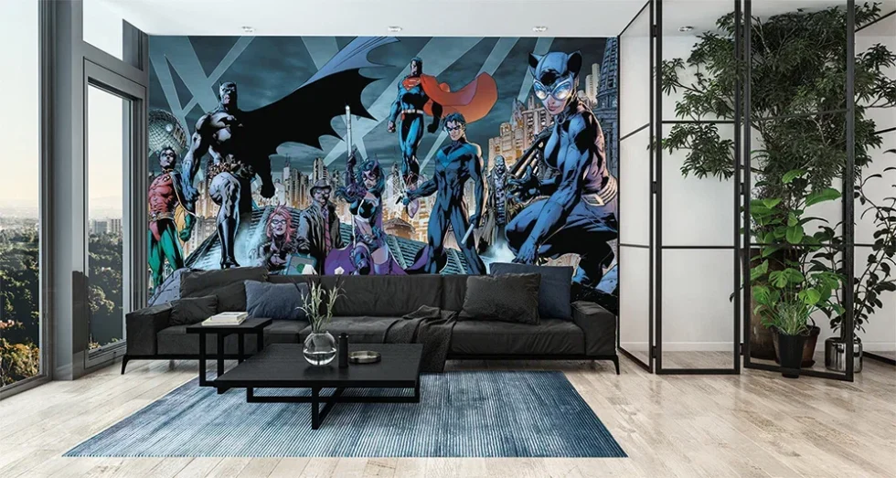 CODE WB2175 | JUSTICE LEAGUE MURAL WALLPAPER