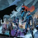 JUSTICE LEAGUE VINYL FABRIC TEXTILE Wall Mural in Different Texture, Code WB2175. It is produced as ONE PIECE WITHOUT JOINT.