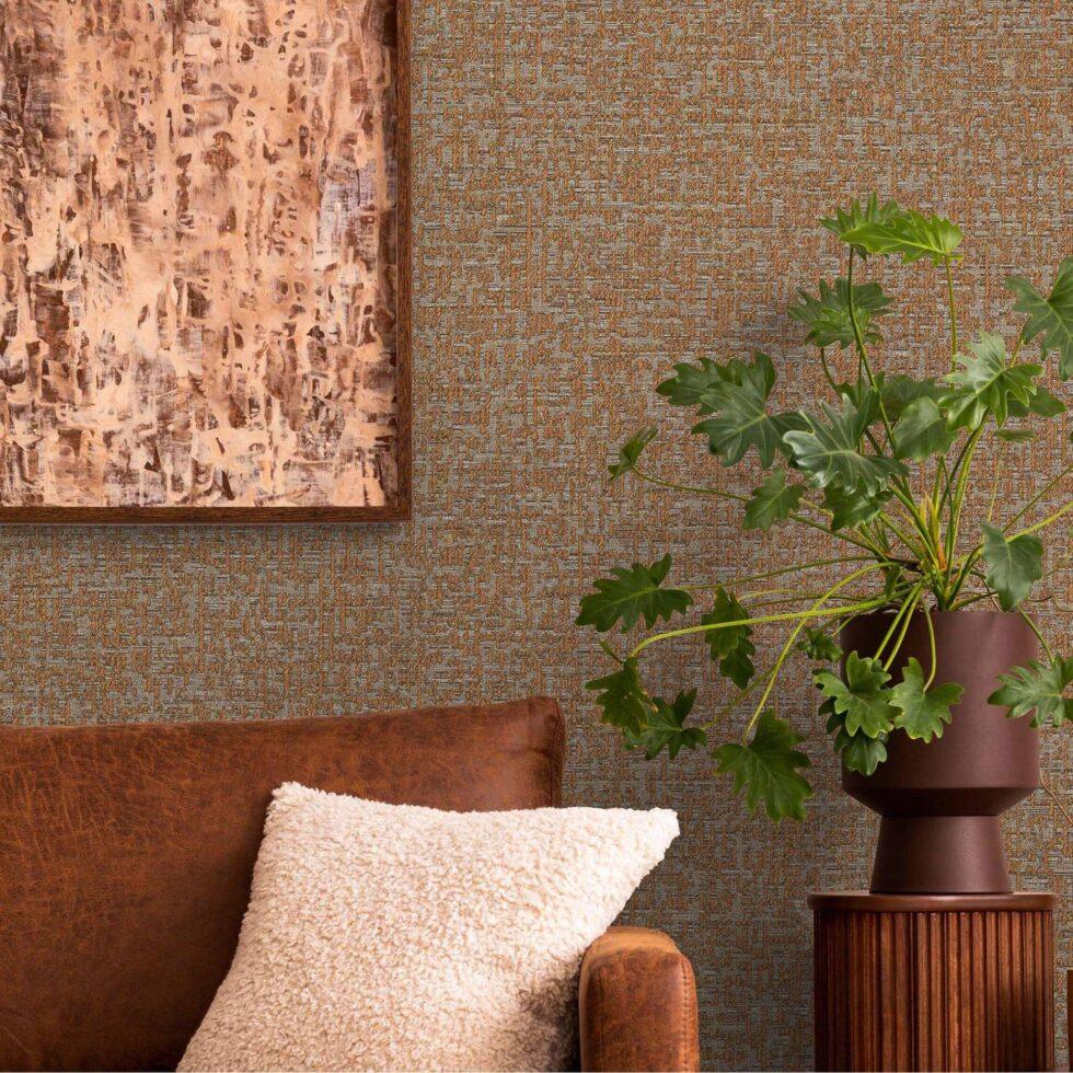 Modern Plain Design Wallpaper Brown Code 23109-5 - Image 2