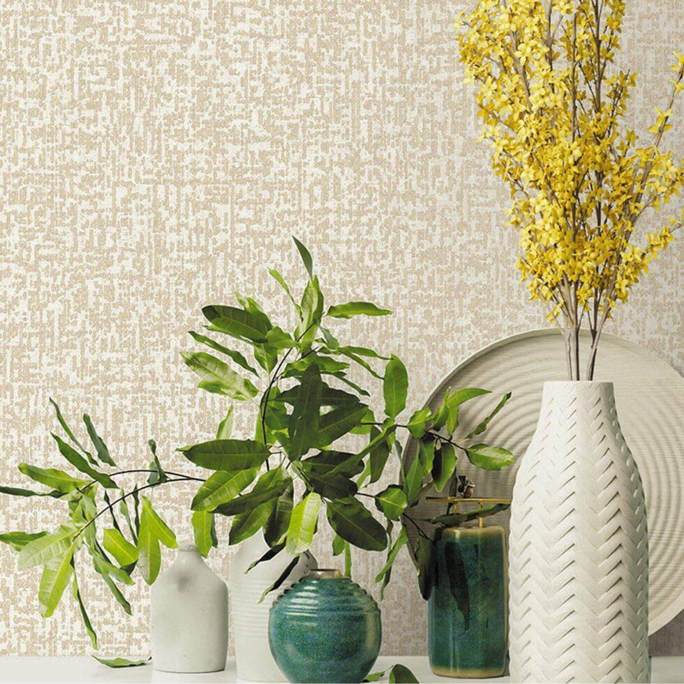 Modern Plain Design Wallpaper Beige Code 23109-4 - Image 2