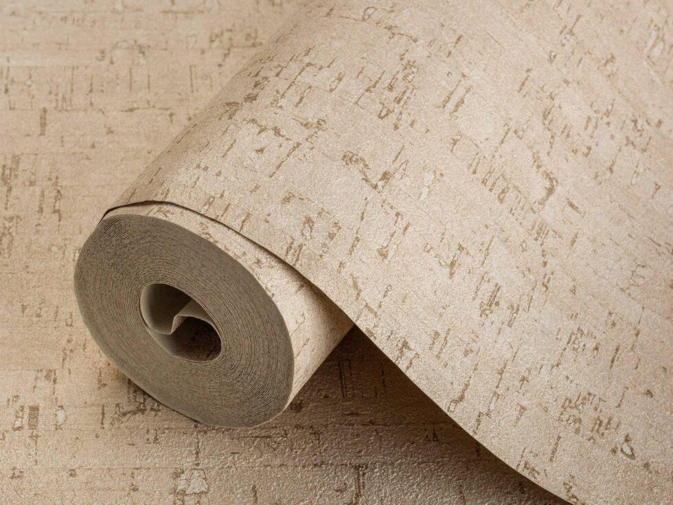 Cork Texture Inspired Modern Wallpaper Brown Code 3709-3