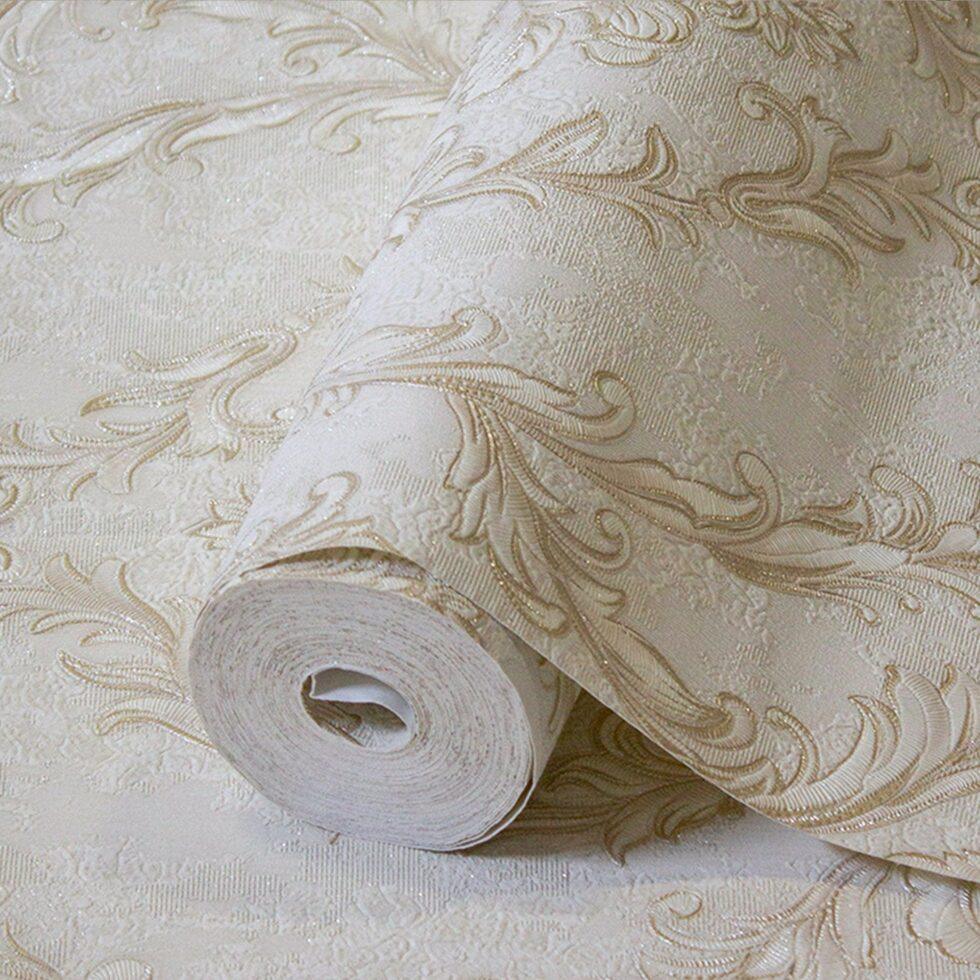 Damask Design Wallpaper Beige Code 1401-4