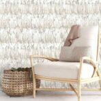 Modern Bird Feather Patterned Wallpaper Beige Code 9913-2 - Image 2