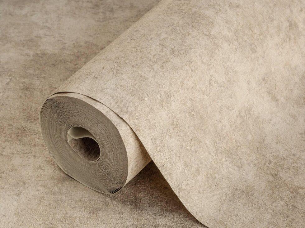 Abstract Plain Fabric Textured Wallpaper Beige Code 3710-4