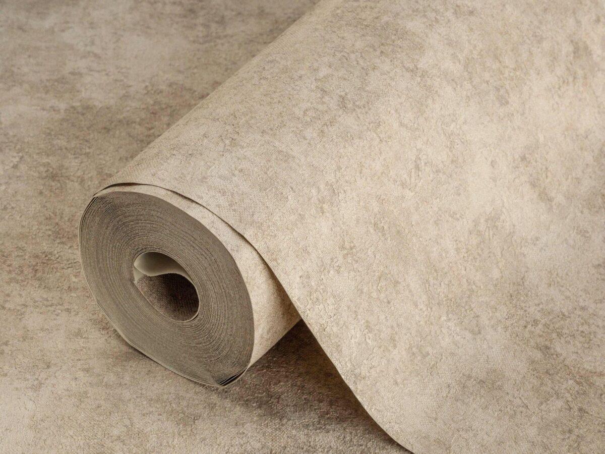 Abstract Plain Fabric Textured Wallpaper Beige Code 3710-4 - Image 1