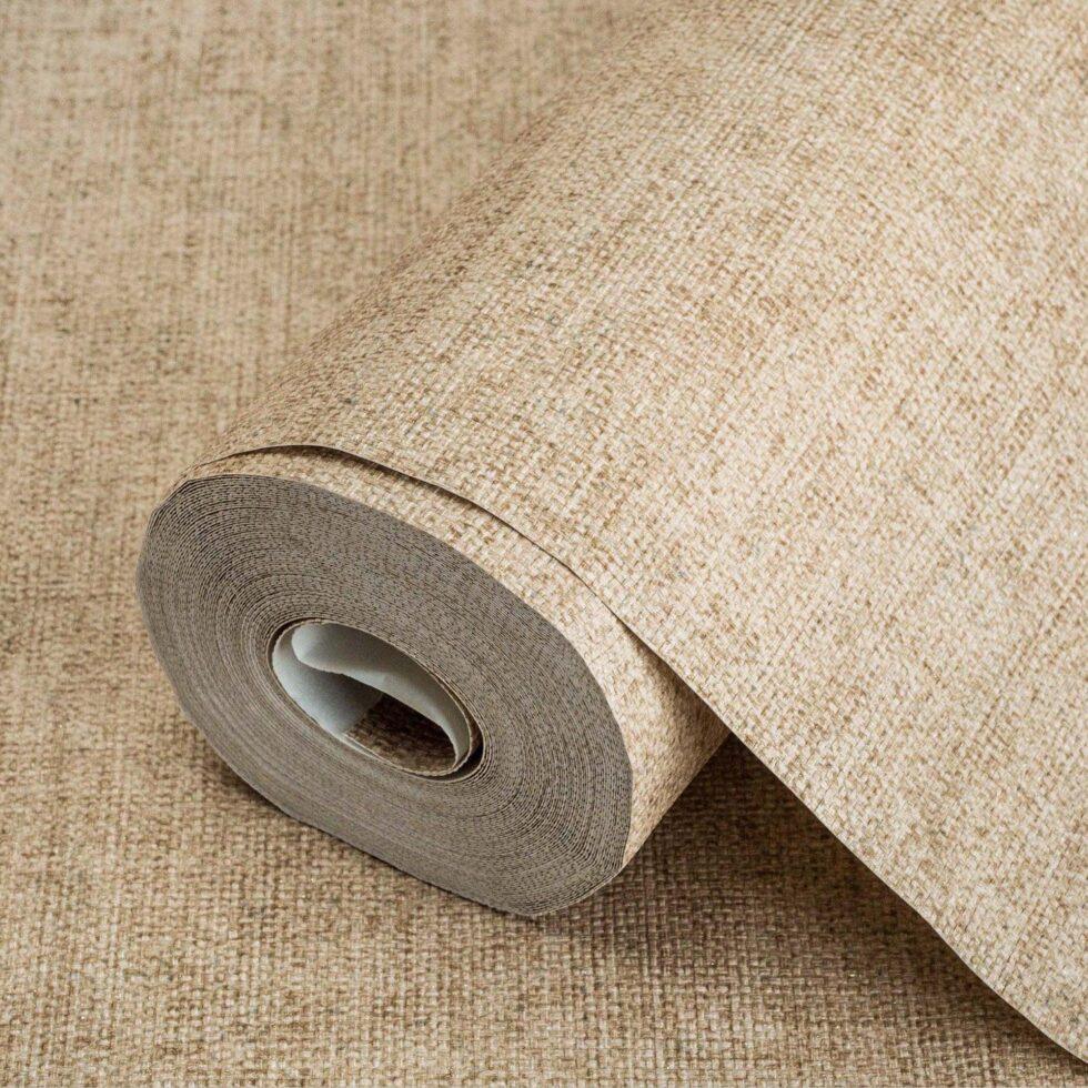 Smooth linen textile texture wallpaper Beige Code 7816-7