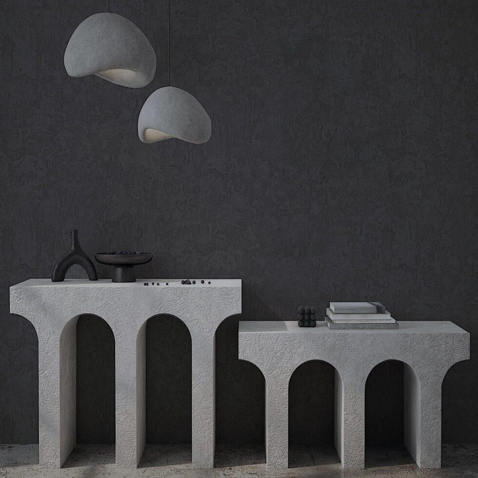 Textured Distressed Design Wallpaper Charcoal Code 23213-6 - Image 2