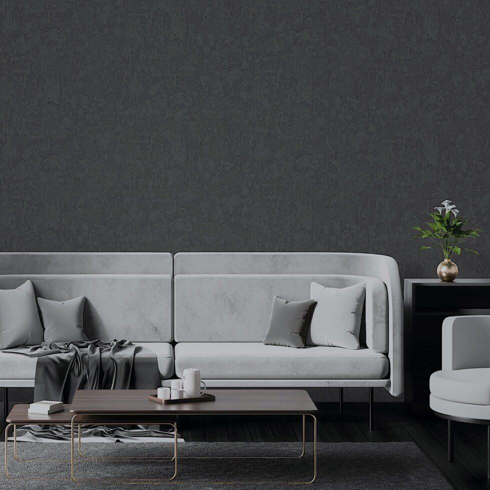 Textured Distressed Design Wallpaper Charcoal Code 23213-6 - Image 4