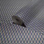 Hexagon Geometric Design Wallpaper Blue Cream Code 23208-6