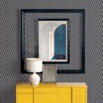 Hexagon Geometric Design Wallpaper Blue Cream Code 23208-6 - Image 2