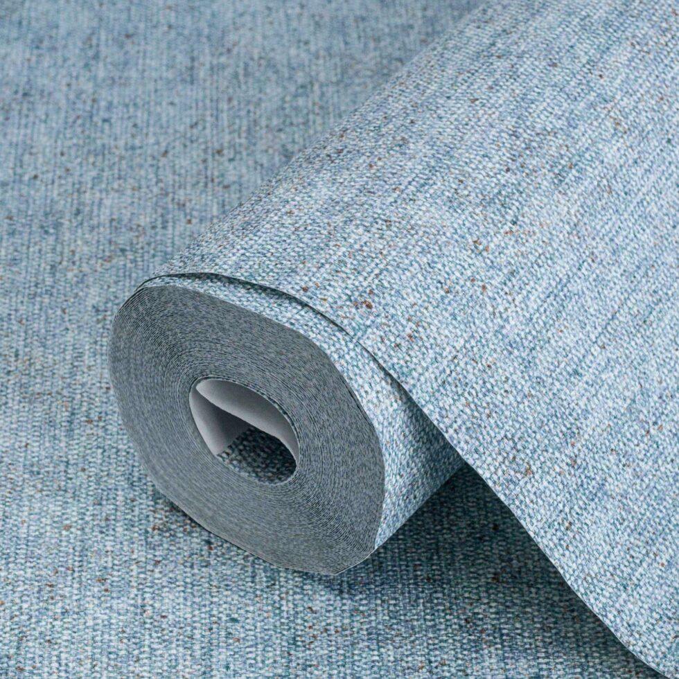 Smooth linen textile texture wallpaper Blue Code 7816-9