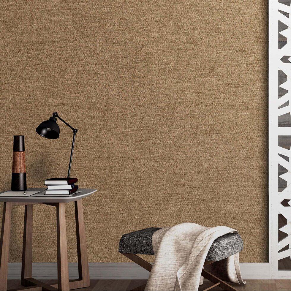 Smooth linen textile texture wallpaper Brown Code 7816-10 - Image 2