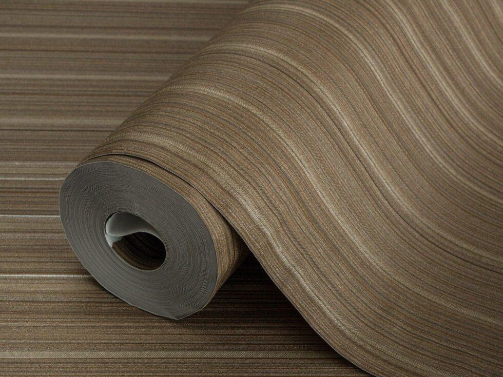 Small Delicate Striped Wallpaper Brown Code 3705-4