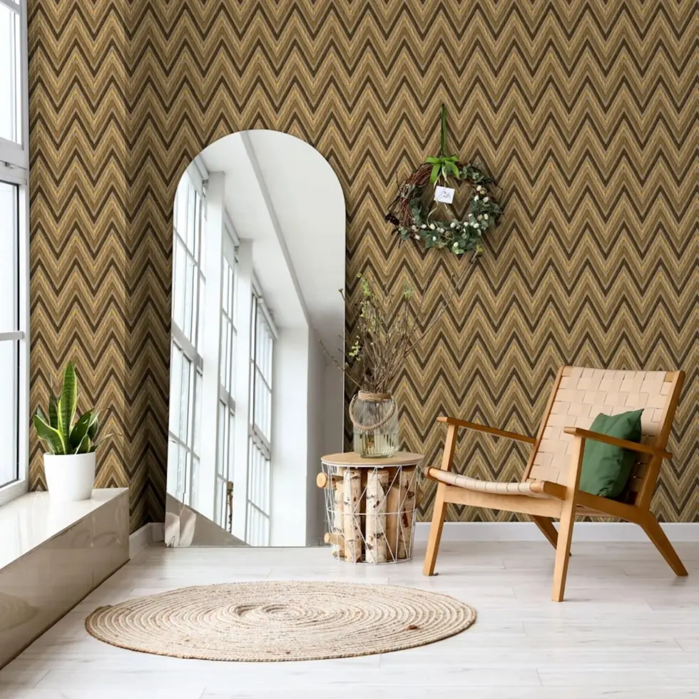 Modern Geometric Wallpaper Brown Code 1509-4 - Image 2