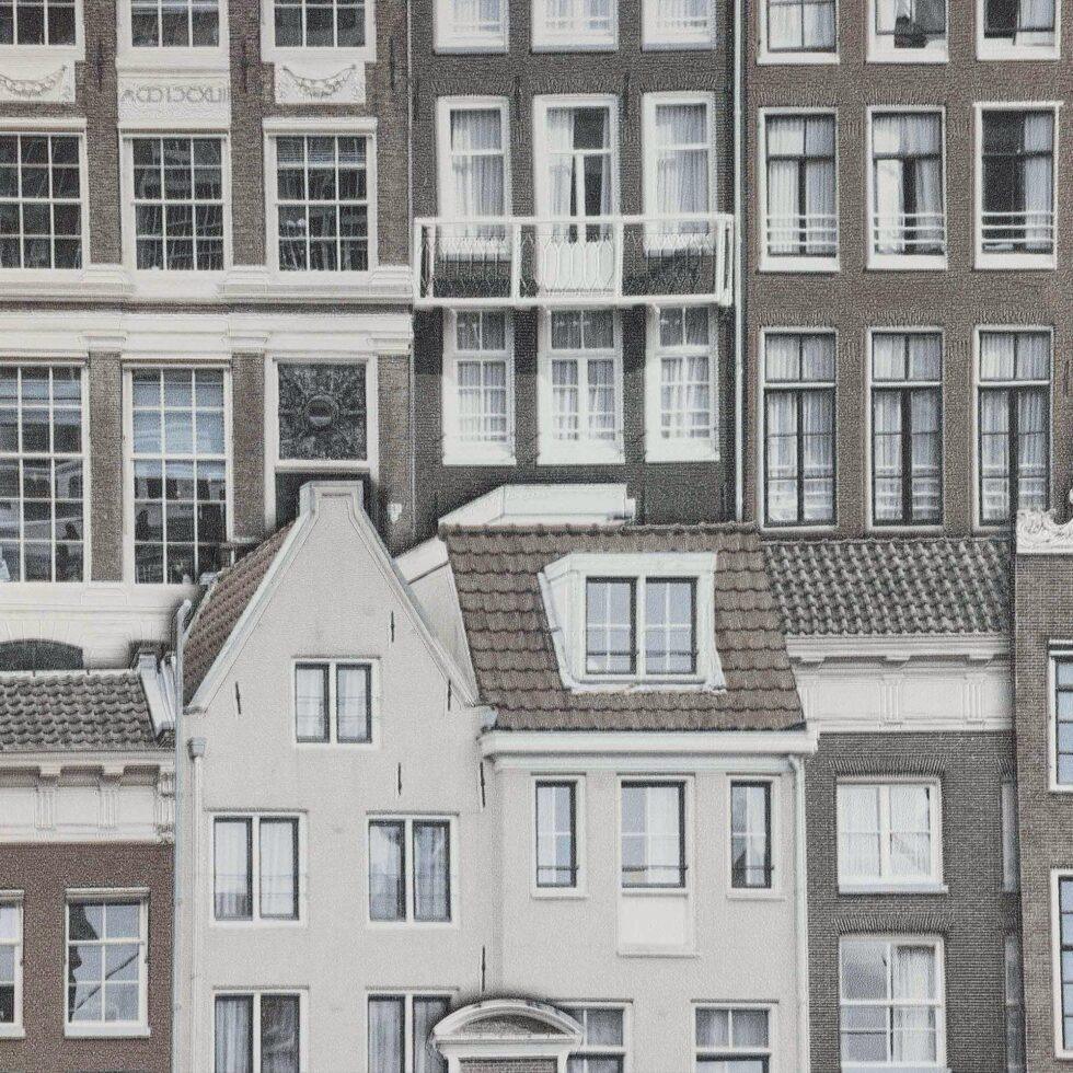 Amsterdam Houses Modern Design Wallpaper Gray Code 23115-2 - Image 5