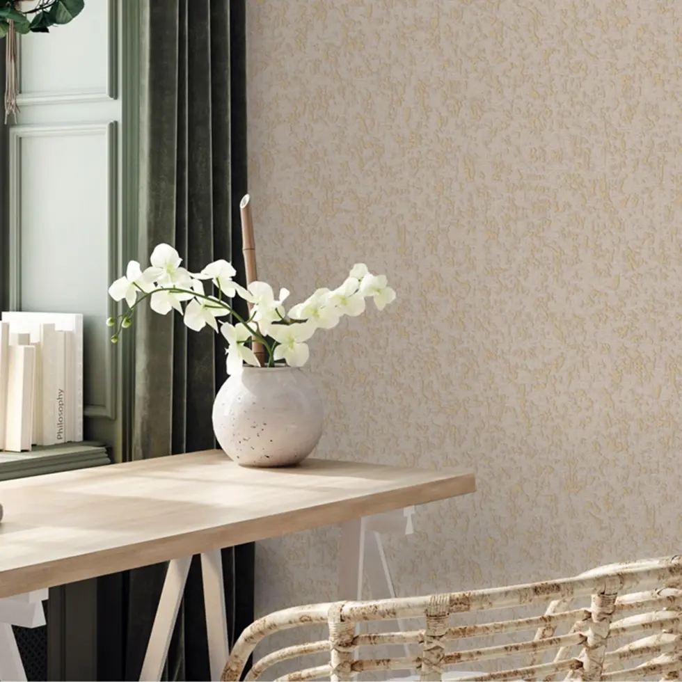 Classic Plain Wallpaper Beige Code 1410-4 - Image 2