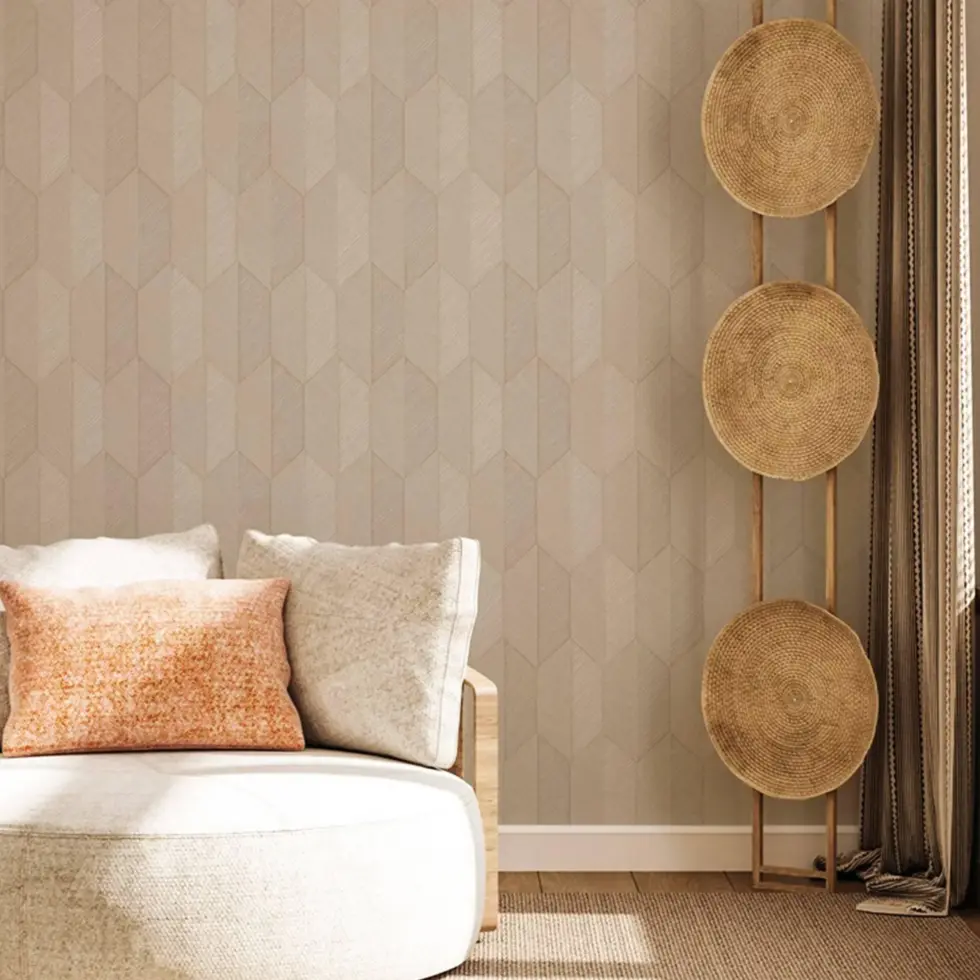 Modern Geometric Wallpaper Cream Code 1501-3 - Image 2