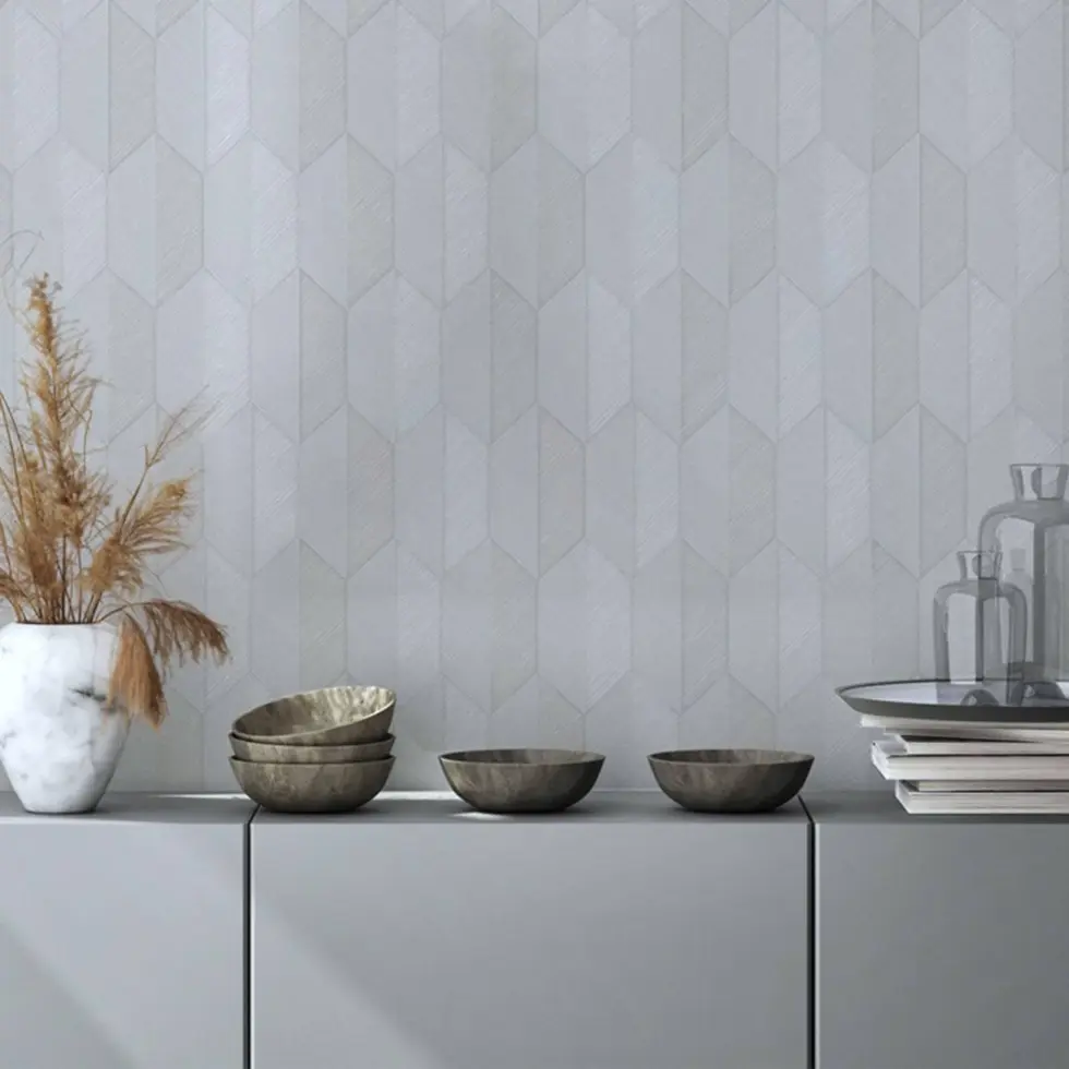 Modern Geometric Design Wallpaper Silver Code 1501-2 - Image 2