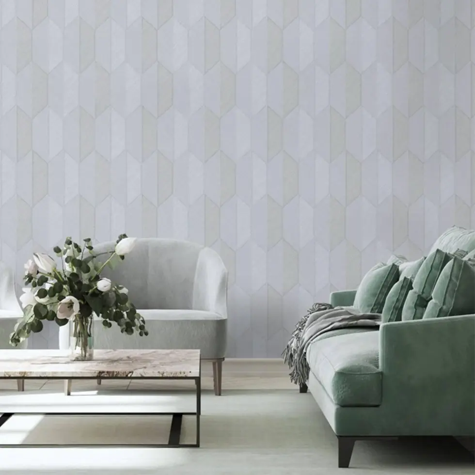 Modern Geometric Design Wallpaper Silver Code 1501-2 - Image 5