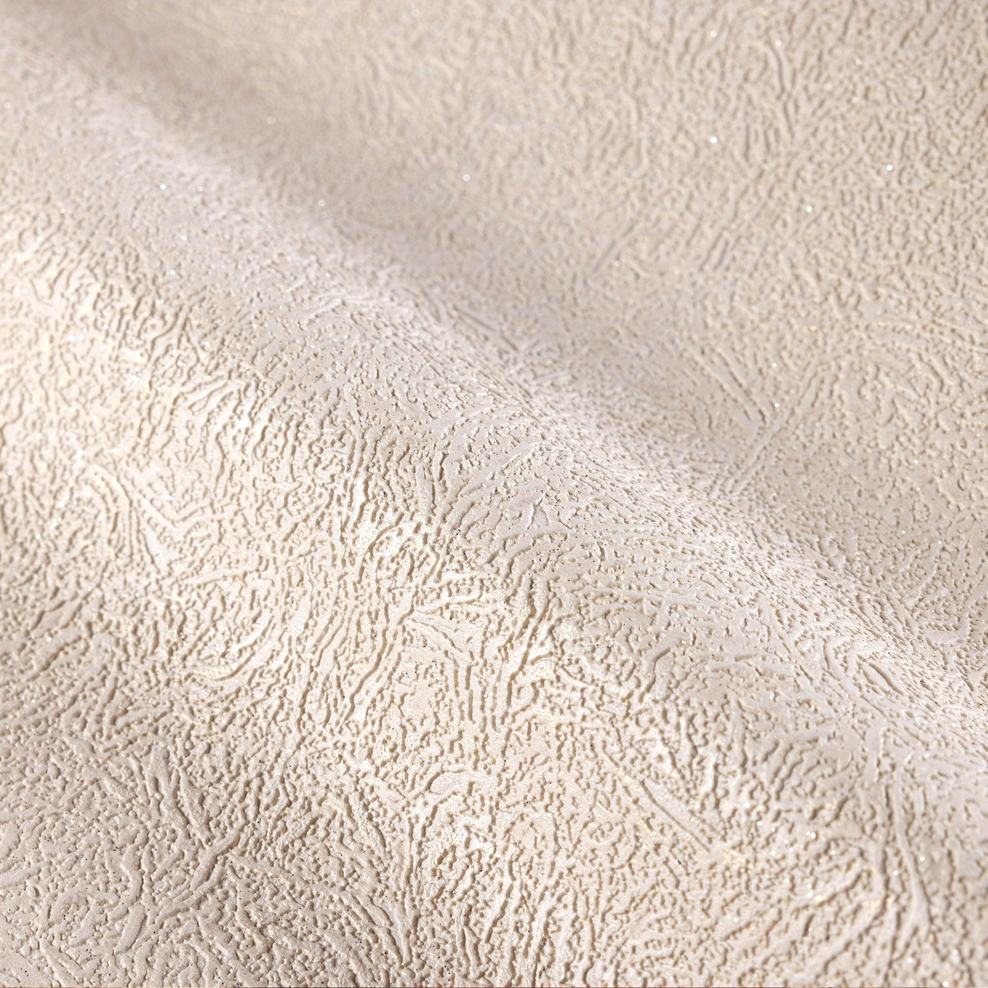 cream-chic-embossed-wallpaper-for-home-decor-glittering-solid-color-modern-wall-paper-walloro-high-end-wallcoverings-and-more-3 Plain Design Wallpaper Cream Code 1404-3 - Image 3