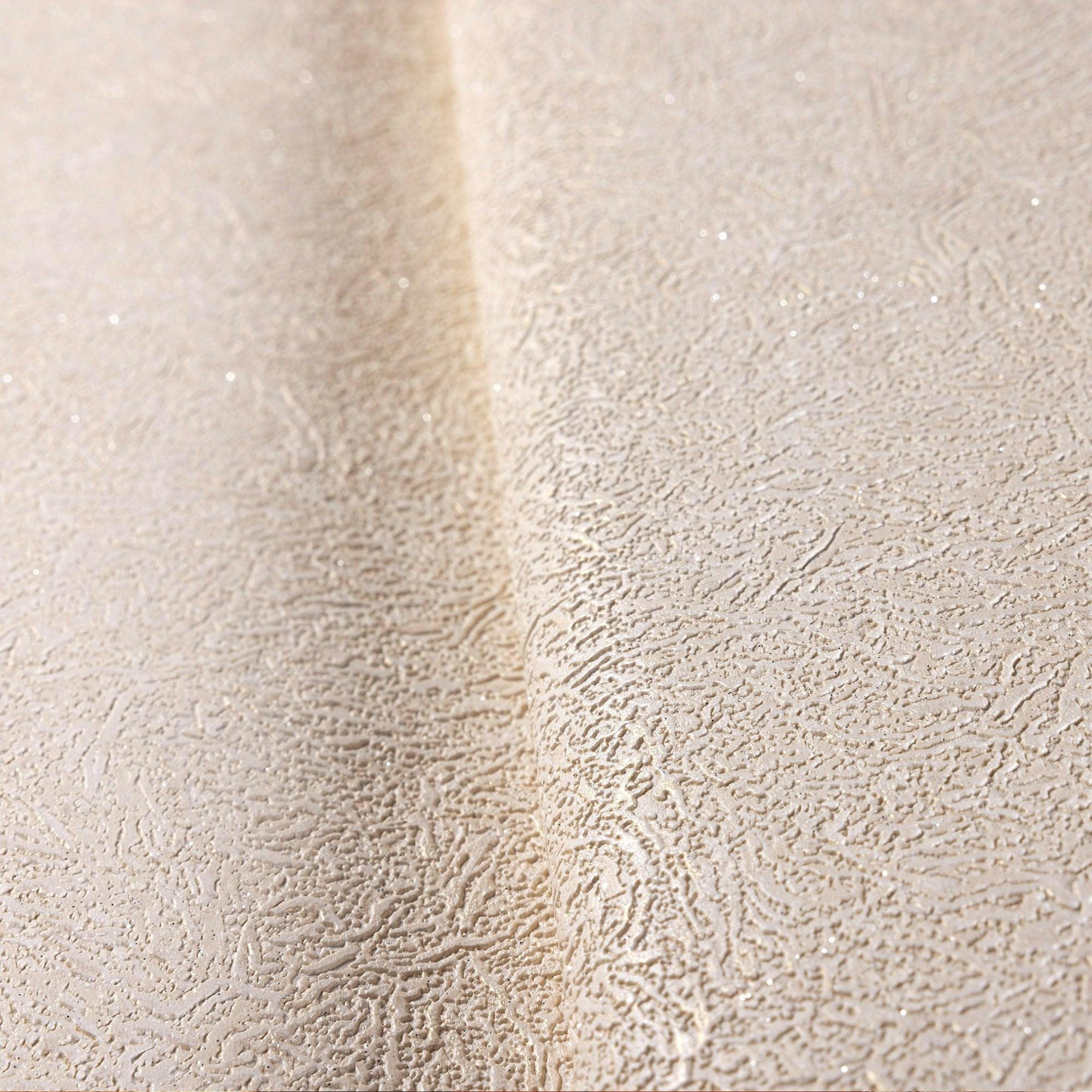 cream-chic-embossed-wallpaper-for-home-decor-glittering-solid-color-modern-wall-paper-walloro-high-end-wallcoverings-and-more-4 Plain Design Wallpaper Cream Code 1404-3 - Image 4