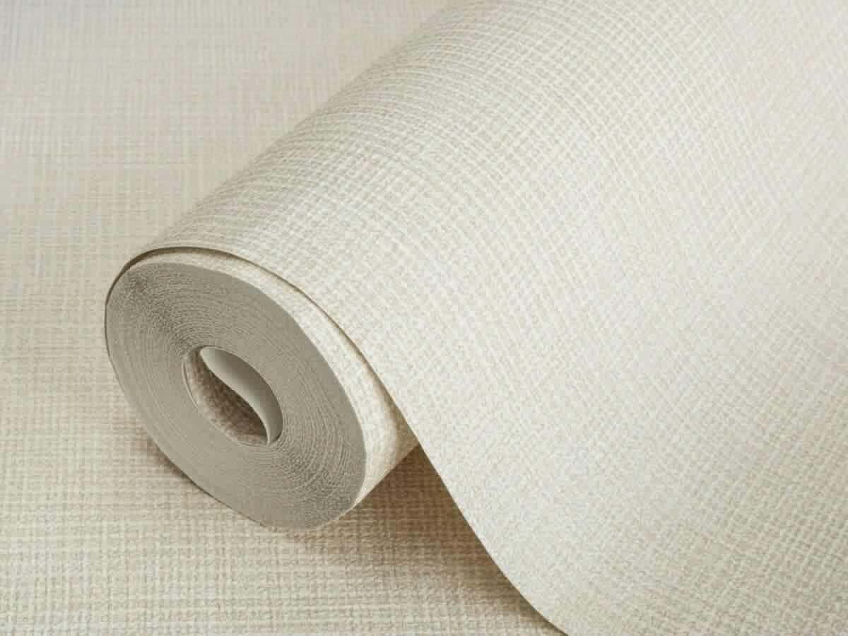 Rough Wool Tweed Texture Inspired Wallpaper Cream Code 3712-1 - Image 1