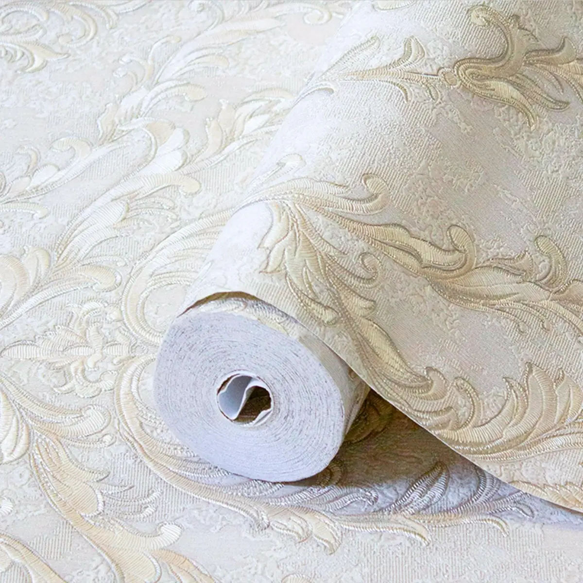 Damask Design Wallpaper Cream Code 1401-2 - Image 1