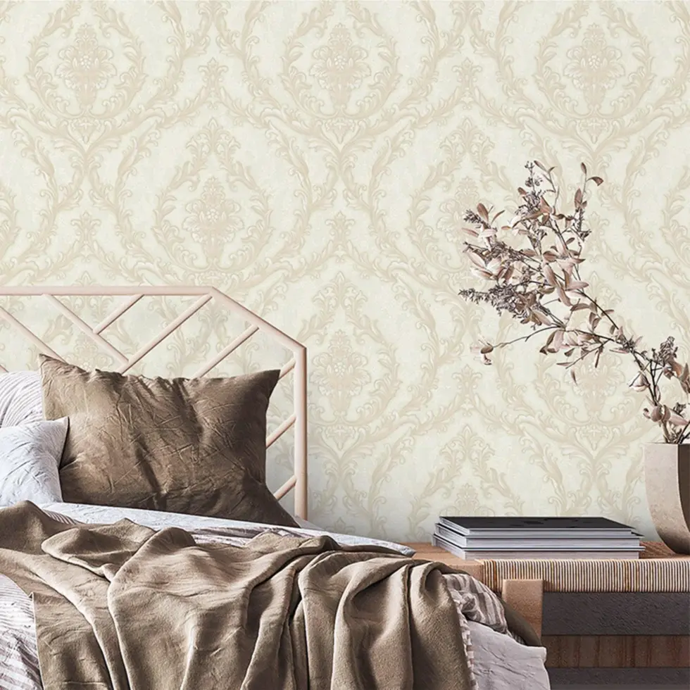 Damask Design Wallpaper Cream Code 1401-2 - Image 2