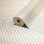 Hexagon Geometric Design Wallpaper Light Cream Code - 23208-2