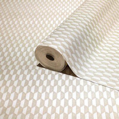 Hexagon Geometric Design Wallpaper Light Cream Code - 23208-2
